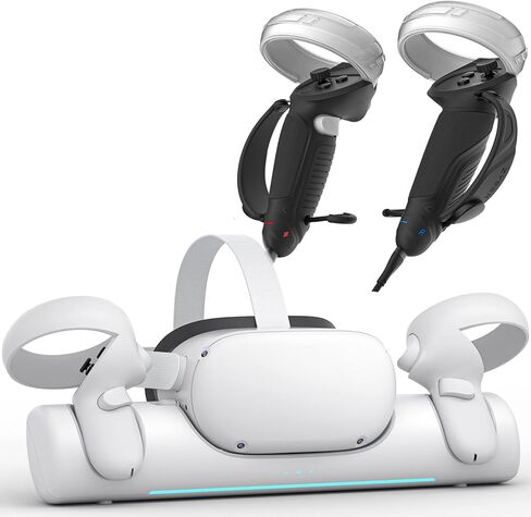 ZYBER Rechargeable Controller Grips for Meta Quest 2 Accessories,ZYBER Charging Dock for Meta Quest 2 in Kuwait