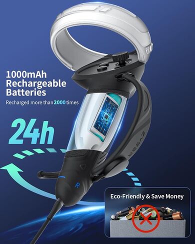 ZYBER Rechargeable Controller Grips for Meta Quest 2 Accessories,ZYBER Charging Dock for Meta Quest 2 in Kuwait