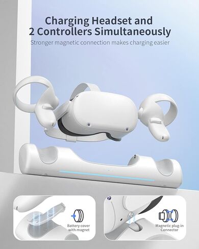 ZYBER Rechargeable Controller Grips for Meta Quest 2 Accessories,ZYBER Charging Dock for Meta Quest 2 in Kuwait