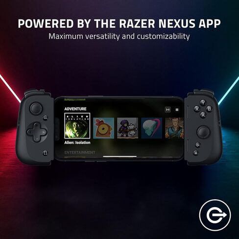 Razer Kishi V2 Mobile Gaming Controller for iPhone: Console Quality Gaming Controls - Universal Fit with Extendable Bridge - Stream PC, PlayStation Games - Ultra Low Latency - Ergonomic Design (Renewed) in Kuwait