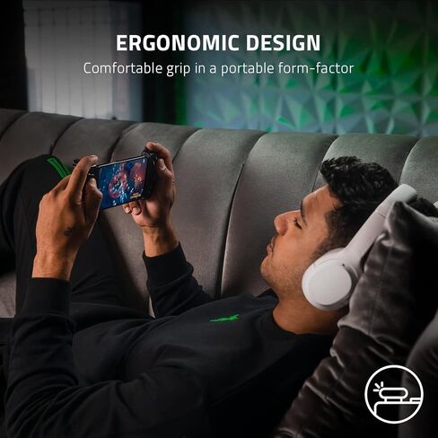 Razer Kishi V2 Mobile Gaming Controller for iPhone: Console Quality Gaming Controls - Universal Fit with Extendable Bridge - Stream PC, PlayStation Games - Ultra Low Latency - Ergonomic Design (Renewed) in Kuwait