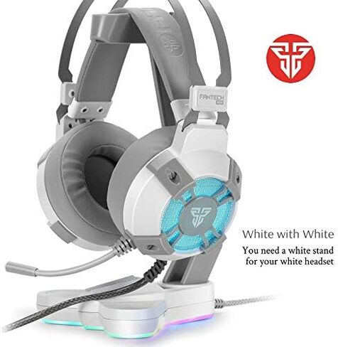 FANTECH Tower RGB Headset Stand, Headphone Holder for Gamers Gaming PC Accessories (White) in Saudi Arabia
