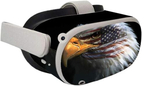 MightySkins Skin Compatible with Oculus Quest 2 - Eagle Eye | Protective, Durable, and Unique Vinyl Decal wrap Cover | Easy to Apply, Remove, and Change Styles | Made in The USA (OCQU2-Eagle Eye) in Saudi Arabia
