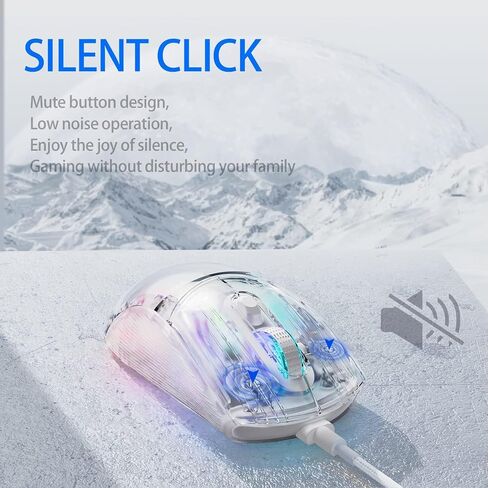 Wired PC Gaming Mouse with Transparent Chroma 3D RGB Lighting,1,2800 Max DPI High Precision,Multi-Button Ergonomic Design,Wired Computer Mice for Windows/Mac,PC,PS5, Laptop,Black-X400 in Saudi Arabia