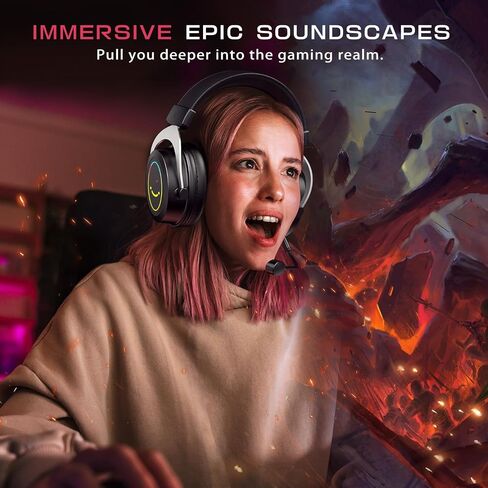 FIFINE Gaming Headset with Detachable Microphone, Over-Ear Headset Wired with Passive Noise Canceling, 3.5mm Audio Jack, RGB, for Switch, Xbox, PC, PS4/PS5 Controller, Gamer Headset-AmpliGame H3 in Kuwait