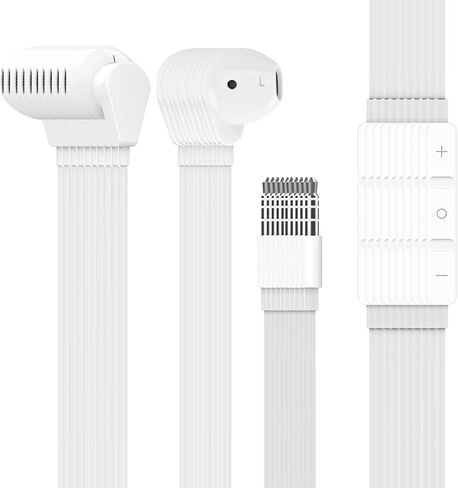 GEEKRIA 3.5mm Plug Earphones with Microphone, Quality Wired Headphones Bulk Pack, Stereo Semi in-Ear Headphones with Mic and Volume Control, Affordable Wholesale Earbuds (10 Pack, White) in Saudi Arabia