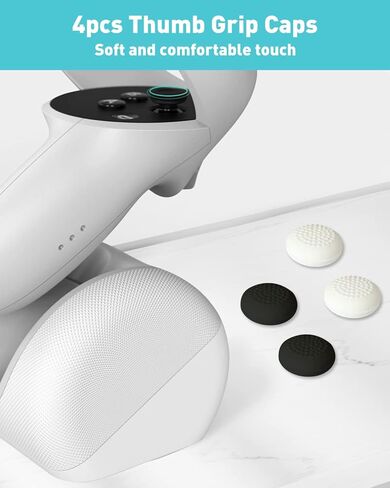 طقم استبدال عصا التحكم أوكيولوس كويست 2 من جويستيك، ملحقات OLCLSS Oculus Quest 2 لجهاز تحكم أوكيولوس ، تتضمن عصى إبهام ، مفك براغي T5 ، ملقاط ، أداة حدق ، 4 أغطية عصا الإبهام in Kuwait
