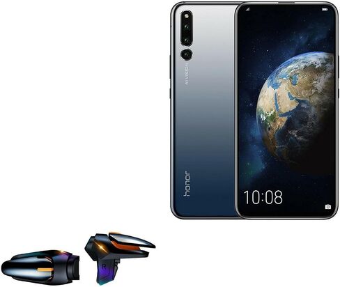 BoxWave Gaming Gear Compatible with Honor Magic 2 (Gaming Gear by BoxWave) - Touchscreen QuickTrigger Auto, Trigger Buttons Autofire Gaming Mobile FPS for Honor Magic 2 - Jet Black in Saudi Arabia
