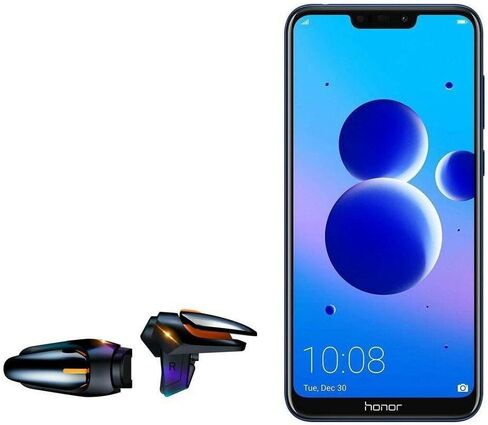 BoxWave Gaming Gear Compatible with Honor 8C (Gaming Gear by BoxWave) - Touchscreen QuickTrigger Auto, Trigger Buttons Autofire Gaming Mobile FPS for Honor 8C - Jet Black in Saudi Arabia