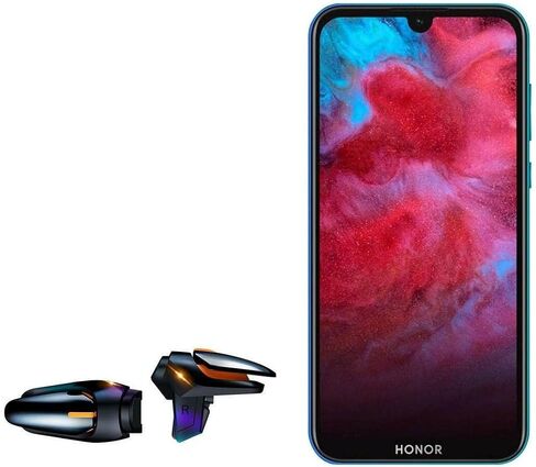 BoxWave Gaming Gear Compatible with Honor Play 3e (Gaming Gear by BoxWave) - Touchscreen QuickTrigger Auto, Trigger Buttons Autofire Gaming Mobile FPS for Honor Play 3e - Jet Black in Saudi Arabia