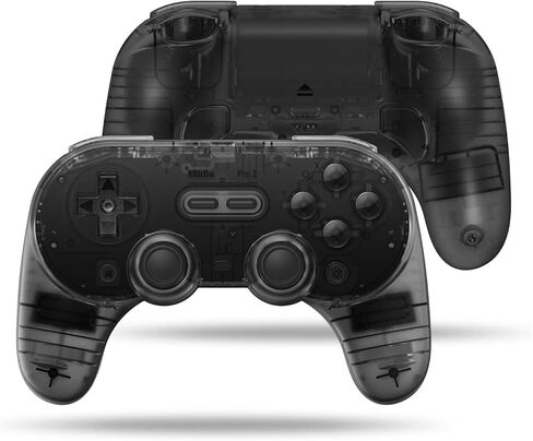 وحدة تحكم لاسلكية AKNES 8BitDo Pro 2 تعمل بتقنية البلوتوث للتبديل/التبديل OLED مع قطعتين من أغطية قبضة الإبهام Joycon، ولوحات الألعاب لسطح البخار، وMacOS، وiOS، والكمبيوتر الشخصي، وAndroid وRaspberry Pi (شفاف/أرجواني شفاف) in Kuwait