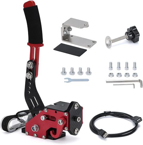 64-Bit PC USB Handbrake for SIM Auto Racing Games G25/ G27/G29 T500 Steel & Aluminum RALLY Adjustable for PC Windows PS Black with Clamp in Saudi Arabia