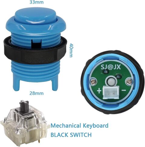 SJ@JX Arcade Game 2 Player Controller DIY Kit Microswitch Button 4&8 Way Joystick Zero Delay USB Encoder Fighting Stick Handles Console for PC MAME Raspberry Pi Retropie in Kuwait