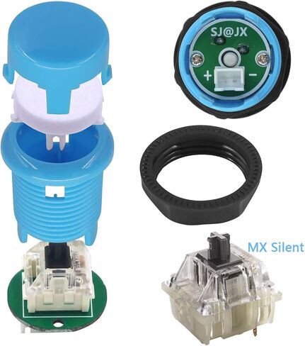 SJ@JX Arcade Game 2 Player Controller DIY Kit Microswitch Button 4&8 Way Joystick Zero Delay USB Encoder Fighting Stick Handles Console for PC MAME Raspberry Pi Retropie in Kuwait