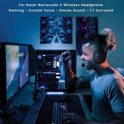 Barracuda X Mic Replacement for Razer Barracuda X Wireless Gaming Headphone, Detachable 3.5mm Noise Cancelling Microphone for Xbox One, PS4, PS5, PC in Saudi Arabia
