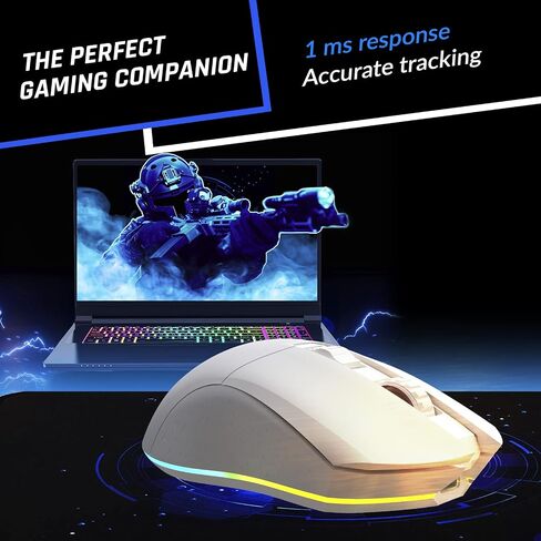 ماوس الألعاب اللاسلكي KLIM Blaze القابل لإعادة الشحن RGB ومشغل الأقراص المضغوطة المحمول Nomad Walkman مع حزمة بطارية طويلة الأمد in Saudi Arabia