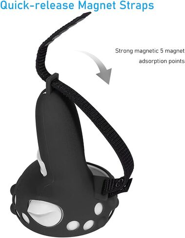 Controller Grip Cover and Face Cover Set for Oculus Quest 2 ,VR Cover Accessories，Anti-Throw Controller Grip Cover，Prevent Light-Leaking Face Cover Pad (Black) in Saudi Arabia