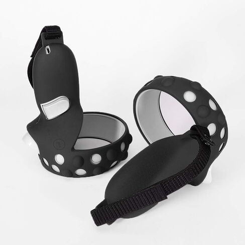 Controller Grip Cover and Face Cover Set for Oculus Quest 2 ,VR Cover Accessories，Anti-Throw Controller Grip Cover，Prevent Light-Leaking Face Cover Pad (Black) in Saudi Arabia