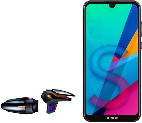 BoxWave Gaming Gear Compatible with Honor 8S (Gaming Gear by BoxWave) - Touchscreen QuickTrigger Auto, Trigger Buttons Autofire Gaming Mobile FPS for Honor 8S - Jet Black in Saudi Arabia