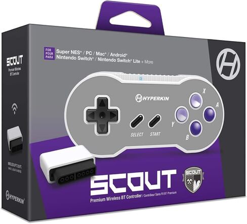 Hyperkin "Scout" Premium BT Controller for Super NES/PC/Mac/Android (Includes Wireless Adapter) in Saudi Arabia