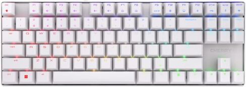 Cherry MX 8.2 TKL Wireless, Tenkeyless Mechanical Gaming Keyboard, Bluetooth, 2.4 GHz & Wired Mode, incl. Metal Case for Safe Transport, MX RED Switches, White in Saudi Arabia