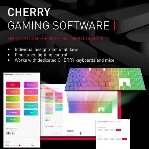 Cherry MX 8.2 TKL Wireless, Tenkeyless Mechanical Gaming Keyboard, Bluetooth, 2.4 GHz & Wired Mode, incl. Metal Case for Safe Transport, MX RED Switches, White in Saudi Arabia