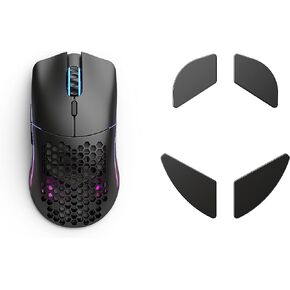(ماوس + أقدام سيراميك) ماوس الألعاب اللاسلكي Glorious Model O (أسود غير لامع) + أقدام ماوس ألعاب الكمبيوتر Glorious - أقدام سيراميك مصقولة لماوس الألعاب طراز O/O-(ناقص) (حزمة) in Kuwait