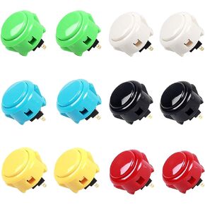 12 قطعة أزرار دفع أصلية من Sanwa OBSF-30 30 مم لوحدة تحكم ألعاب Arcade Joystick in Kuwait