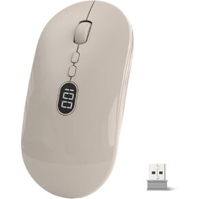 ماوس كمبيوتر لاسلكي من MAGIC-REFINER لأجهزة الكمبيوتر المحمول مع مستوى بطارية مرئي، ماوس USB محمول فائق النحافة 2.4 جيجا، ماوس كمبيوتر محمول بنقرة صامتة 1600 نقطة في البوصة لنظام التشغيل Windows/Mac/PC/Notebook/MacBook/ipad in Kuwait