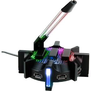 انهانس حامل كيبل ماوس العاب احترافي بـ 4 منافذ USB مع 7 اوضاع الوان LED، دعم ادارة الكيبلات، دقة محسنة وتصميم موزون لالعاب الرياضات الالكترونية التنافسية، ملحقات الالعاب in Kuwait
