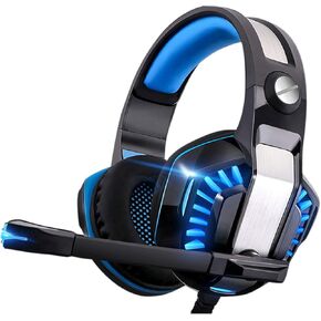SVYHUOK Gaming Headset for Xbox One,PS4,PC,Laptop,Tablet with Mic,Pro Over Ear Headphones,Noise Canceling,USB Led Light,Stereo Bass Surround for Kids,Mac,Smartphones