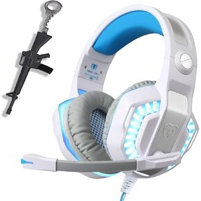 SVYHUOK Gaming Headset for Xbox One,PS4,PC,Laptop,Tablet with Mic,Pro Over Ear Headphones,Noise Canceling,USB Led Light,Stereo Bass Surround for Kids,Mac,Smartphones