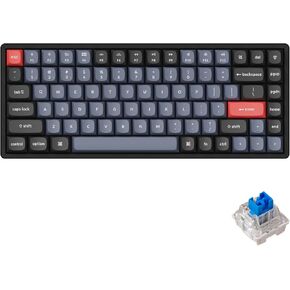 لوحة مفاتيح ميكانيكية مخصصة Keychron K2 Pro لاسلكية وسلكية RGB مع مفتاح أحمر K Pro قابل للتبديل السريع، ماكرو قابل للبرمجة QMK/VIA، لوحة مفاتيح بإطار من الألومنيوم بنسبة 75% لنظام التشغيل Mac Windows Linux