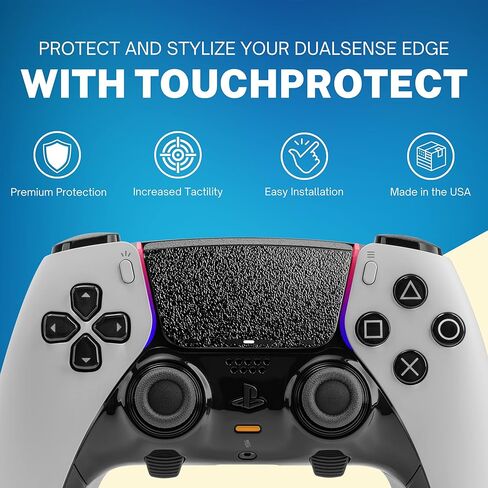 TouchProtect لـ Dualsense Edge | غلاف للحماية، وإضافة الأناقة، وتعزيز لوحة التتبع الخاصة بوحدة التحكم PS5 الخاصة بك باستخدام الملمس! (سداسي - أزرق) in Kuwait
