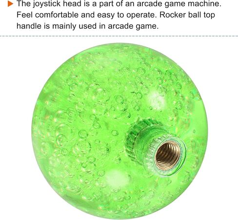 MECCANIXITY Joystick Handle Top Ball Head M6 Green Easy to Install for Arcade Game Part 2 Pack in Saudi Arabia