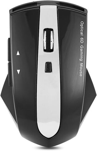 Zerone 2.4GHz Rechargeable Wireless Optical Mouse, Gaming Mouse Portable Mobile Mouse with Charging Dock Stand, 3-Port USB Hub for Data Exchange(Black) in Saudi Arabia