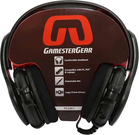 GamesterGear PC PS4 Xbox One Stereo Over-Ear Gaming Headset, Online Chat, Headphone with Detachable Micophone - iPad Mobile Tablet Mac in Kuwait