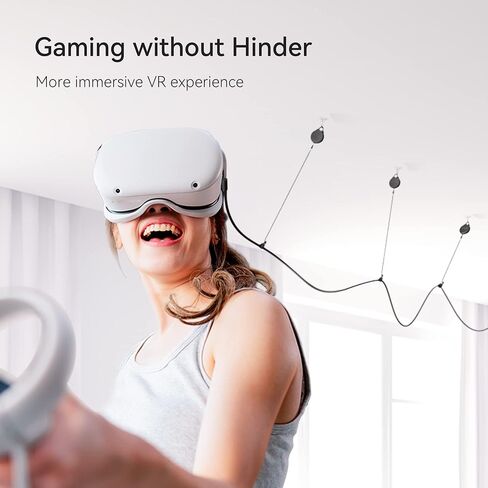 KIWI design VR Cable Management, 3 Packs VR Pulley System Compatible with Quest 3S/3/2/1/Pico/PSVR/PSVR2 | Compatible with Quest 3S/3/2/1/Pico/PSVR/PSVR2 in Kuwait