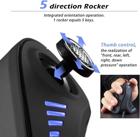 Vertical Gaming Mouse Vertical Ergonomic Mouse with Adjustable DPI for Gamer/PC/Laptop/Desktop (Wired) in Kuwait