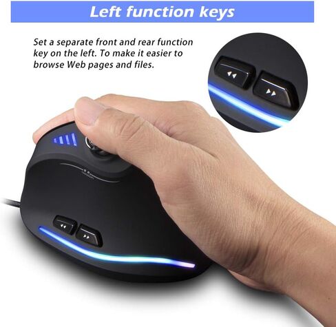 Vertical Gaming Mouse Vertical Ergonomic Mouse with Adjustable DPI for Gamer/PC/Laptop/Desktop (Wired) in Kuwait