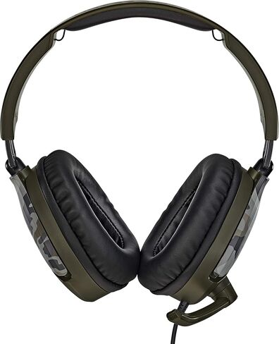 سماعة ألعاب متعددة المنصات من Turtle Beach Recon 70 لأجهزة Xbox Series X/ S، وXbox One، وPS5، وPS4، وPlayStation، وNintendo Switch، والهواتف المحمولة، والكمبيوتر الشخصي مع ميكروفون 3.5 مم يمكن قلبه لكتم الصوت، ومكبرات صوت 40 مم - مموهة باللون الأخضر in Kuwait