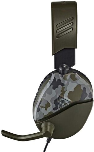 سماعة ألعاب متعددة المنصات من Turtle Beach Recon 70 لأجهزة Xbox Series X/ S، وXbox One، وPS5، وPS4، وPlayStation، وNintendo Switch، والهواتف المحمولة، والكمبيوتر الشخصي مع ميكروفون 3.5 مم يمكن قلبه لكتم الصوت، ومكبرات صوت 40 مم - مموهة باللون الأخضر in Kuwait
