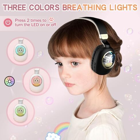 Kids Bluetooth Headphones Wired with Microphone for School - Wireless Boy Girls Noise Cancelling Over Ear Bluetooth Headphones Lightweight Children Headsets for iPad Kindle Airplane Travel Tablet in Saudi Arabia