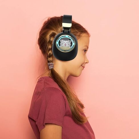Kids Bluetooth Headphones Wired with Microphone for School - Wireless Boy Girls Noise Cancelling Over Ear Bluetooth Headphones Lightweight Children Headsets for iPad Kindle Airplane Travel Tablet in Saudi Arabia