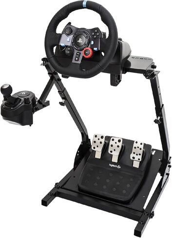 CXRCY Racing Wheel Stand Compatible with Logitech G920 G29 G27 G25 Gaming Cockpit Height Adjustable Foldable Gaming Racing Simulator Steering Wheel Stand,Wheel and Pedals Not Included in Saudi Arabia