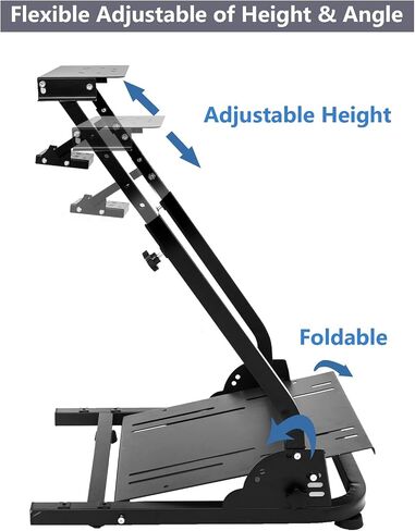 CXRCY Racing Wheel Stand Compatible with Logitech G920 G29 G27 G25 Gaming Cockpit Height Adjustable Foldable Gaming Racing Simulator Steering Wheel Stand,Wheel and Pedals Not Included in Saudi Arabia
