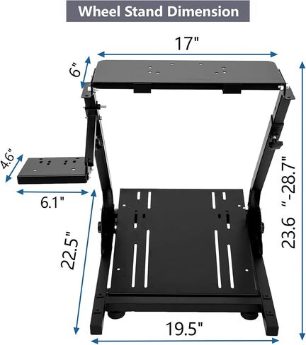 CXRCY Racing Wheel Stand Compatible with Logitech G920 G29 G27 G25 Gaming Cockpit Height Adjustable Foldable Gaming Racing Simulator Steering Wheel Stand,Wheel and Pedals Not Included in Saudi Arabia