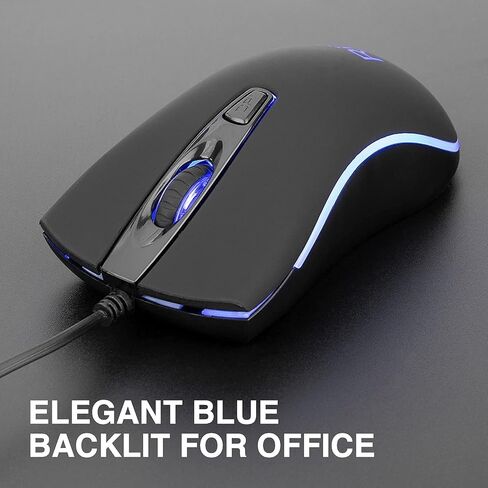 Rii RM105 RGB Wired Mouse, 1600 DPI USB Optical Computer Mouse, Ergonomic Office Mice,Compatible with PC, Laptop, Desktop, Windows – Pink in Saudi Arabia