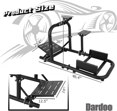 حامل عجلات متعدد الوظائف لقمرة القيادة من Dardoo متوافق مع War Thunder وEagle Strike وHOTAS Warthog وLogitech G29 G920، لا يشمل عجلة القيادة والدواسة وفرامل اليد والخانق وعصا التحكم والمقعد in Kuwait