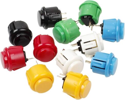 12 قطعة أزرار دفع أصلية من Sanwa OBSF-30 30 مم لوحدة تحكم ألعاب Arcade Joystick in Kuwait